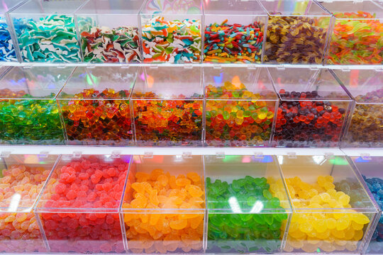 Colorful mix sugar jelly candy