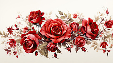 Red roses, valentines background,