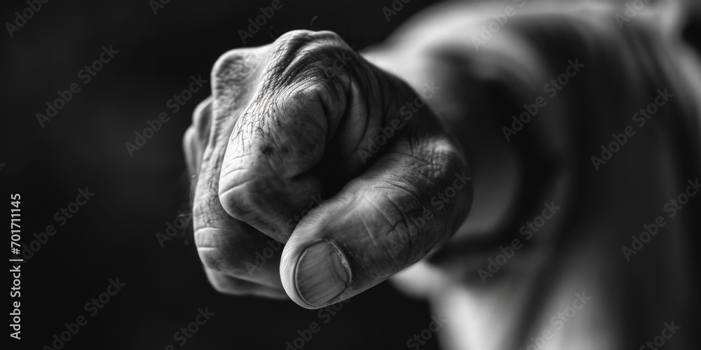 Aufkleber A detailed close-up of a person's hand holding an object. This versatile image can be used to depict various concepts and themes