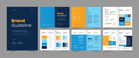Modern Brand Guideline Template  - obrazy, fototapety, plakaty