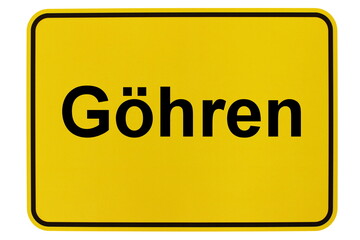 Illustration eines Ortsschildes der Gemeinde Göhren in Mecklenburg-Vorpommern
