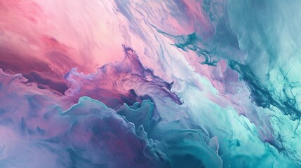 fusion of pastel colors, forming a virtual aurora that inspires tranquility and deep reflection, - obrazy, fototapety, plakaty
