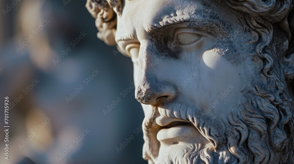 Aufkleber A statue of a man with a beard. Suitable for various uses