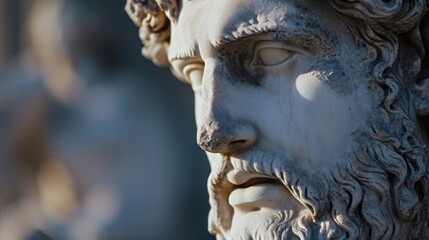 A statue of a man with a beard. Suitable for various uses