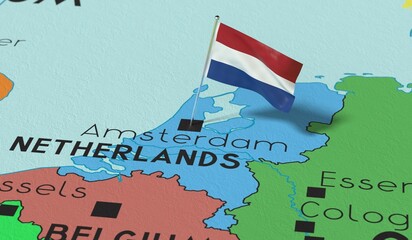 Netherlands Amsterdam National Flag
