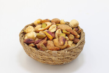  nuts isolated on white background