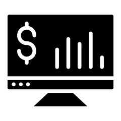 Online financial report icon