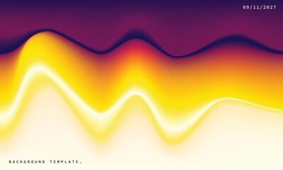 Colorful Fluid color gradation. Vibrant wavy gradient mesh background. Abstract flow backdrop. Liquid background for poster, presentation, cover, magazine, leaflet, or banner.