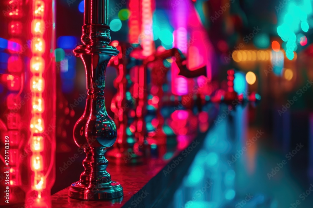 Poster a row of candles sitting on top of a table. suitable for home decor or creating a cozy atmosphere
