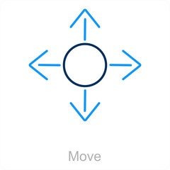 Move and way icon concept