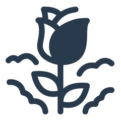 Red Rose Icon for Passionate Blooms
