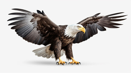 Naklejka premium Beautiful eagle isolated on white background