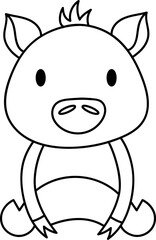 Pig Animal Outline