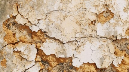 Naklejka premium Close up of a wall with peeling paint. Perfect for adding texture and depth to design projects