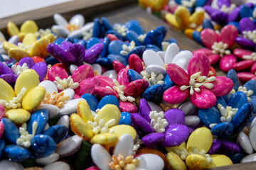 Flower hair clip with various color