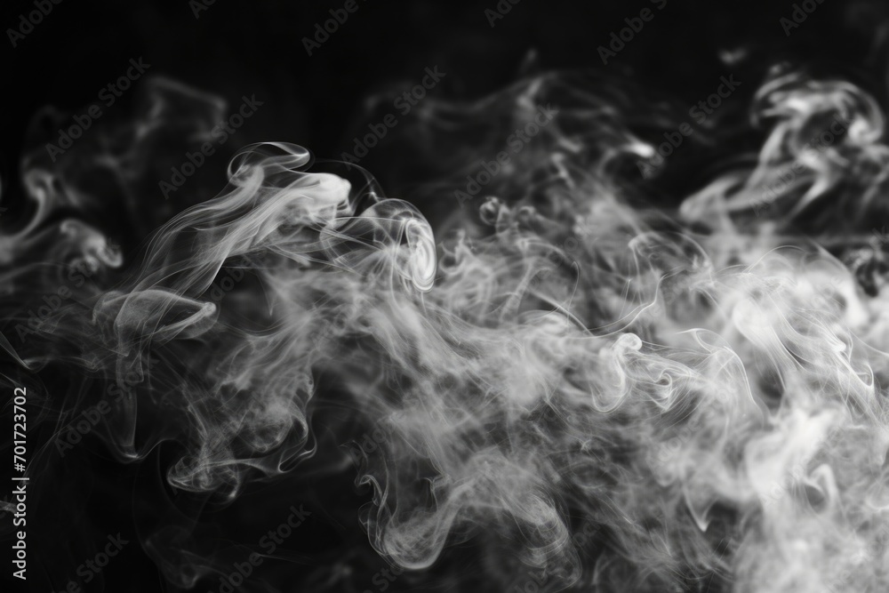 Poster A captivating black and white photo capturing the essence of smoke. This image can be used to add a mysterious and atmospheric touch to various projects