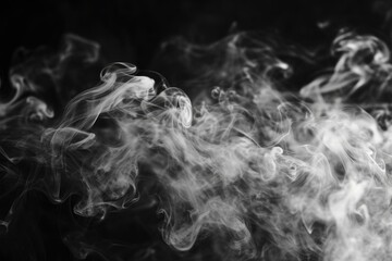 Fototapeta premium A captivating black and white photo capturing the essence of smoke. This image can be used to add a mysterious and atmospheric touch to various projects