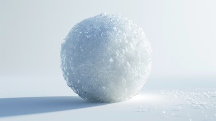 A snow ball sitting on top of a snow covered ground. Perfect for winter-themed designs and holiday projects - Powered by Adobe