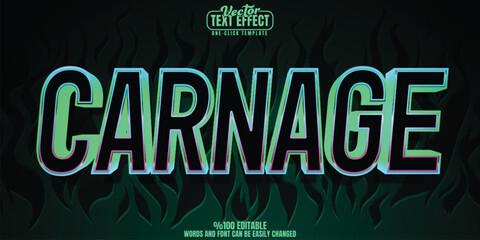 Carnage editable text effect, customizable game and movie 3D font style