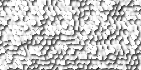 Fototapeta premium Abstract white and gray stained glass background pattern . white stained glass window art background .seamless pattern with 3d shapes vector vintage design .