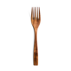 wooden fork on isolate transparency background, PNG