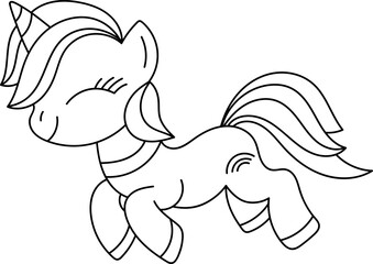 Unicorn Outline Coloring