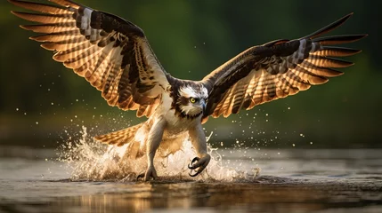 Zelfklevend Fotobehang The sight of an osprey or sea hawk trying to hunt is amazing © Akbar