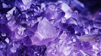 A close-up shot of a purple amethyst texture that is reflected in the light.