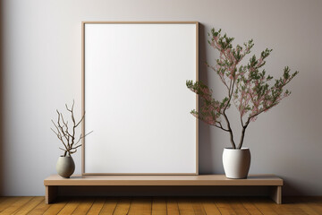 Minimalist Poster Frame Mockup Gallery created with Generative AI