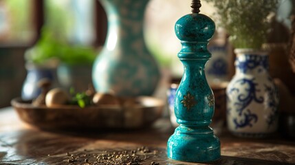 Sleek turquoise Turkishccccin HD clarity. - obrazy, fototapety, plakaty