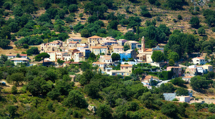 Obraz premium The Beautiful Village of Lavatoggio on Corsica, France