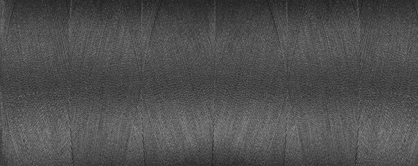 texture of thread for a sewing machine gray colors on a white background