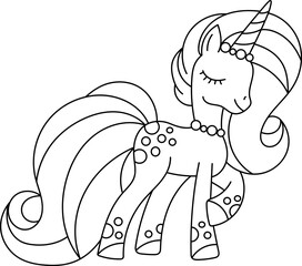 Unicorn Outline Coloring