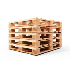 stack of wooden pallets on isolate transparency background, PNG