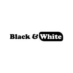 black and white text logo design