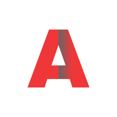 red 3d letter A logo design