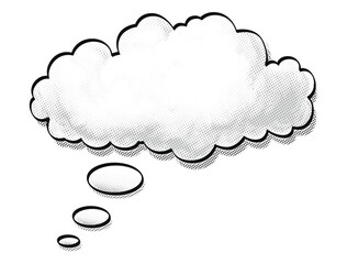 A speech bubble or thought cloud illustration. grunge vector illustration .