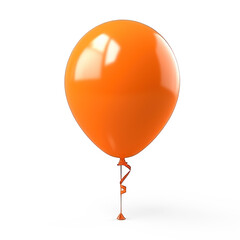 orange balloon on isolate transparency background, PNG