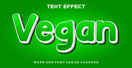 Vegan editable text effect