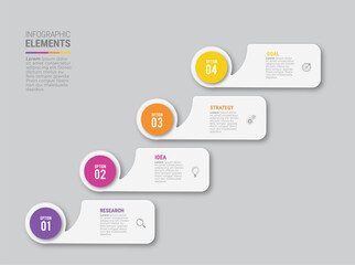 Business infographic template design icons 4 options or steps