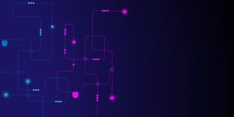 Fototapeta premium Vectors Abstract digital geometric digital connecting dots and lines. Global communication technology. and big data visualization, network connection.