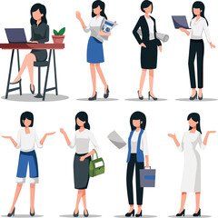 Obraz premium female employee set