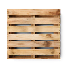 top view wooden pallets on isolate transparency background, PNG