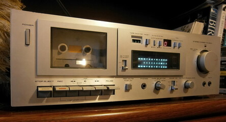 old cassette deck in the home