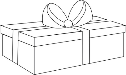 Gift boxes drawing decoration design.
