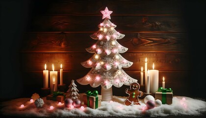 christmas tree and candles