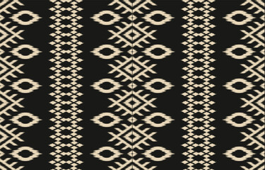 Ethnic abstract ikat art. Aztec ornament print. geometric ethnic pattern seamless  color oriental.  Design for background ,curtain, carpet, wallpaper, clothing, wrapping, Batik, vector illustration.