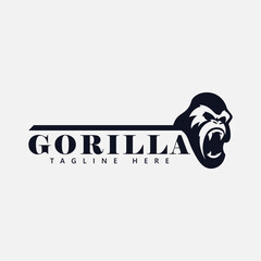 gorilla head design logo. vector © kopisenja401
