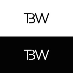 TBW logo. T B W design. White TBW letter. TBW, T B W letter logo design. Initial letter TBW linked circle uppercase monogram logo. T B W letter logo vector design.	
