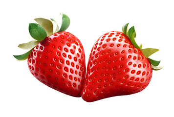 fresh strawberry, fruit, food, PNG file, isolated background
